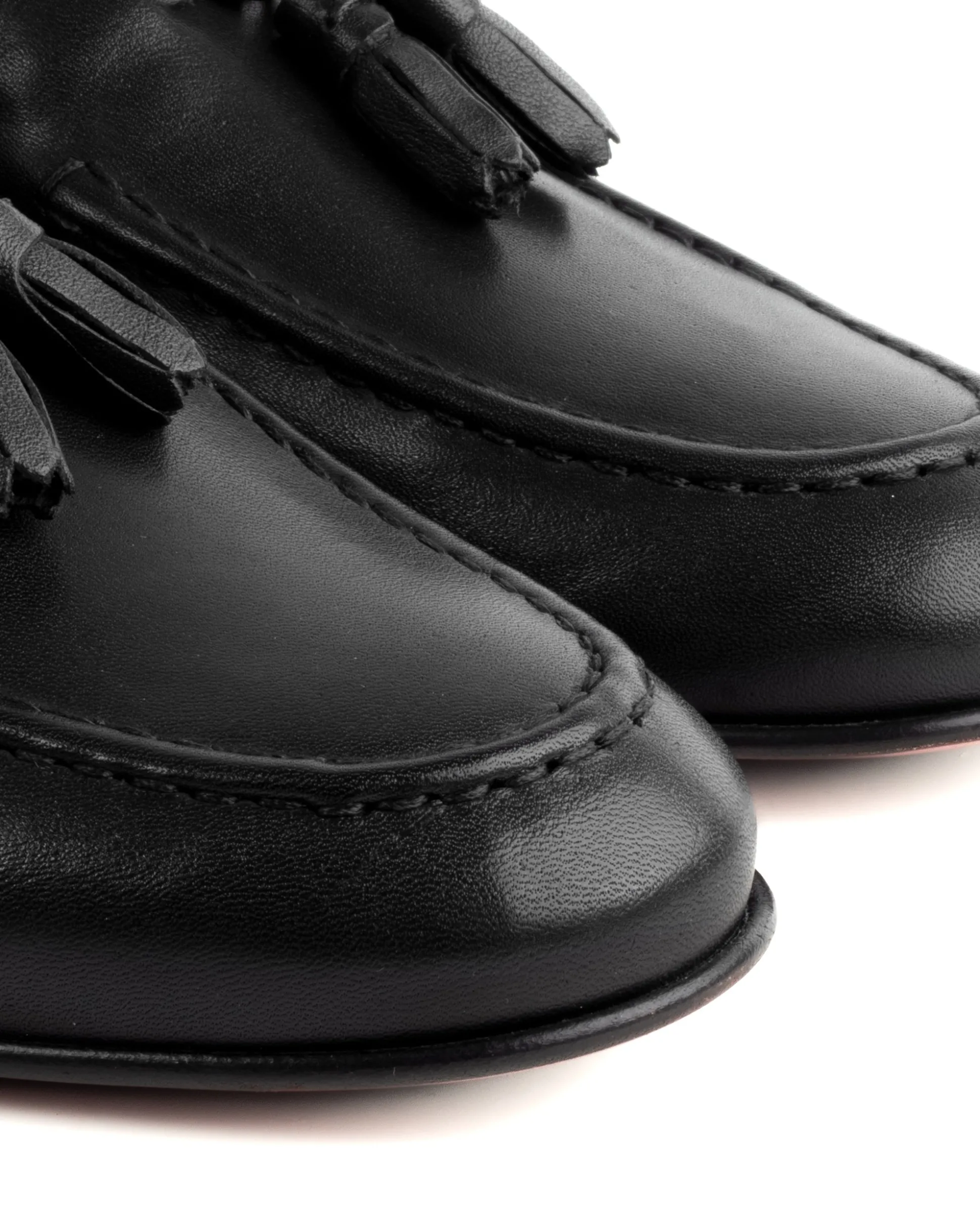 Mocassini College Uomo Con Nappine Scarpe Classiche Ecopelle Morbida Eleganti Cerimonia Suola Di Cuoio Con Ovalino Antiscivolo Casual Nero GIOSAL-S1282A