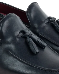 Mocassini College Uomo Con Nappine Scarpe Classiche Ecopelle Morbida Eleganti Cerimonia Suola Di Cuoio Con Ovalino Antiscivolo Casual Blu GIOSAL-S1281A