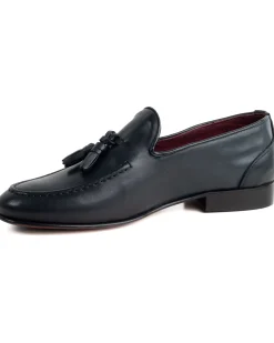 Mocassini College Uomo Con Nappine Scarpe Classiche Ecopelle Morbida Eleganti Cerimonia Suola Di Cuoio Con Ovalino Antiscivolo Casual Blu GIOSAL-S1281A