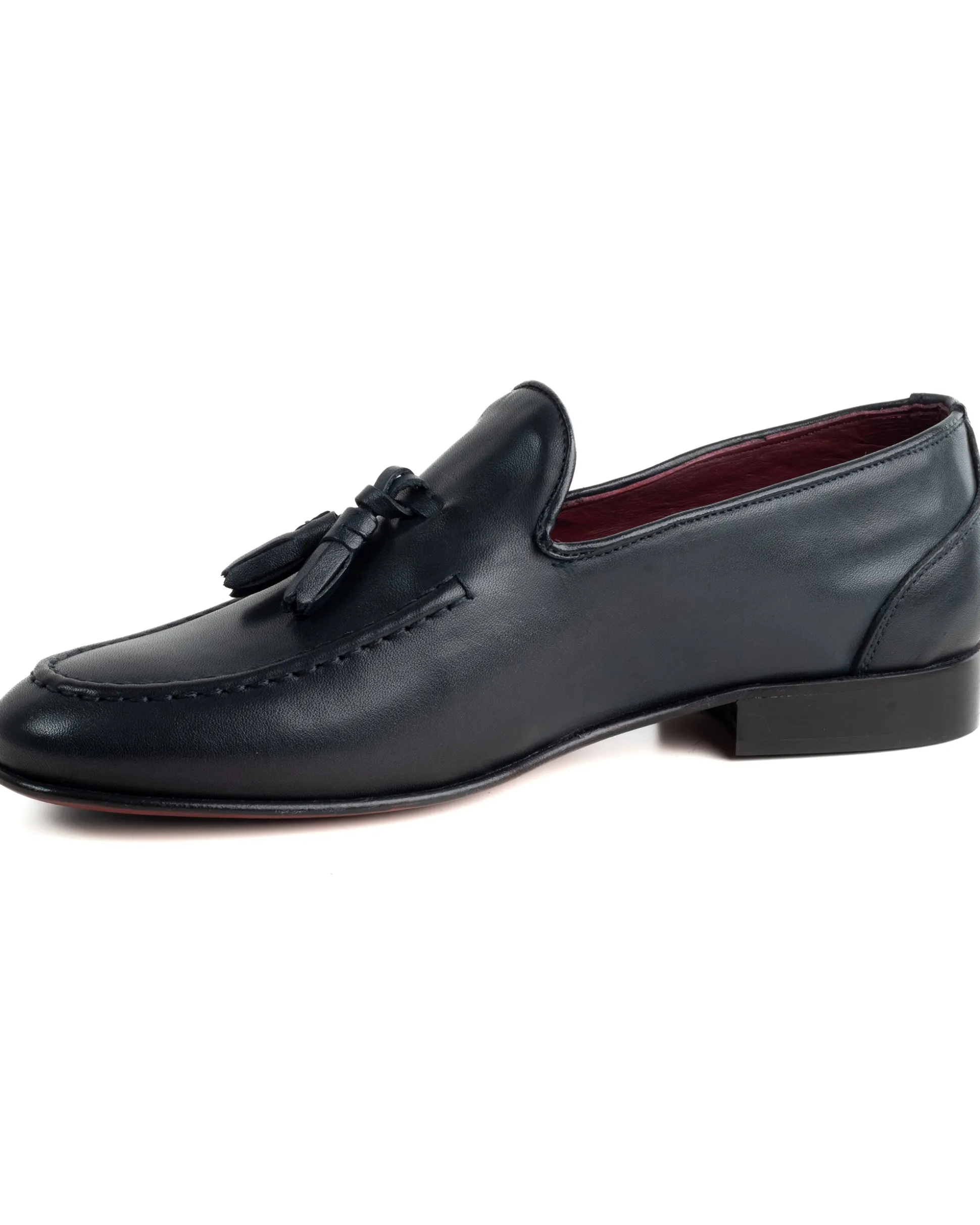 Mocassini College Uomo Con Nappine Scarpe Classiche Ecopelle Morbida Eleganti Cerimonia Suola Di Cuoio Con Ovalino Antiscivolo Casual Blu GIOSAL-S1281A