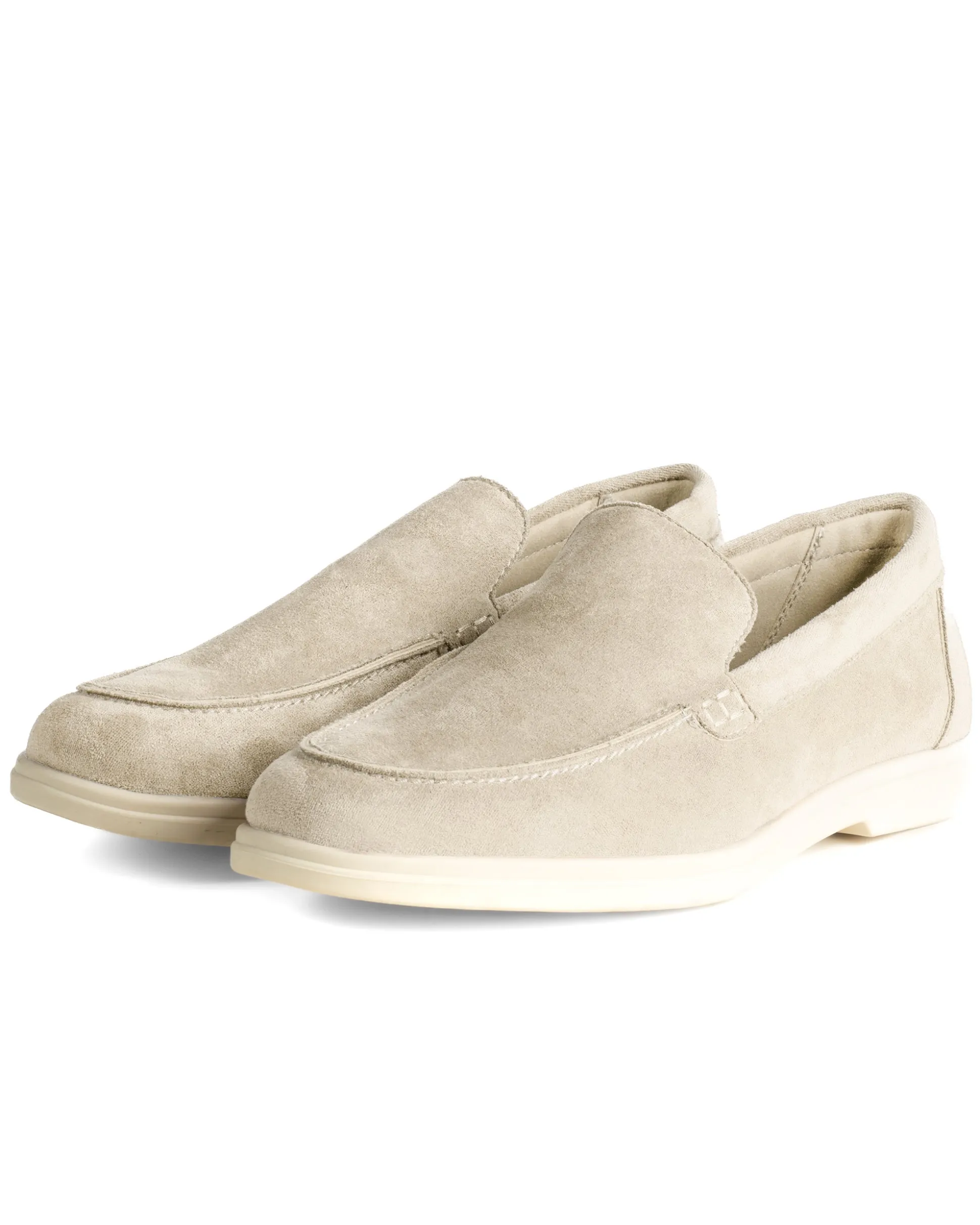 Mocassini college uomo scarpe camoscio eleganti cerimonia suola di gomma panna GIOSAL-S1319A