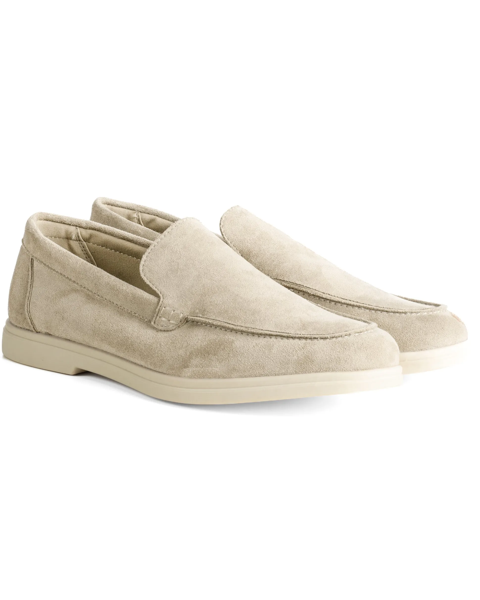 Mocassini college uomo scarpe camoscio eleganti cerimonia suola di gomma panna GIOSAL-S1319A