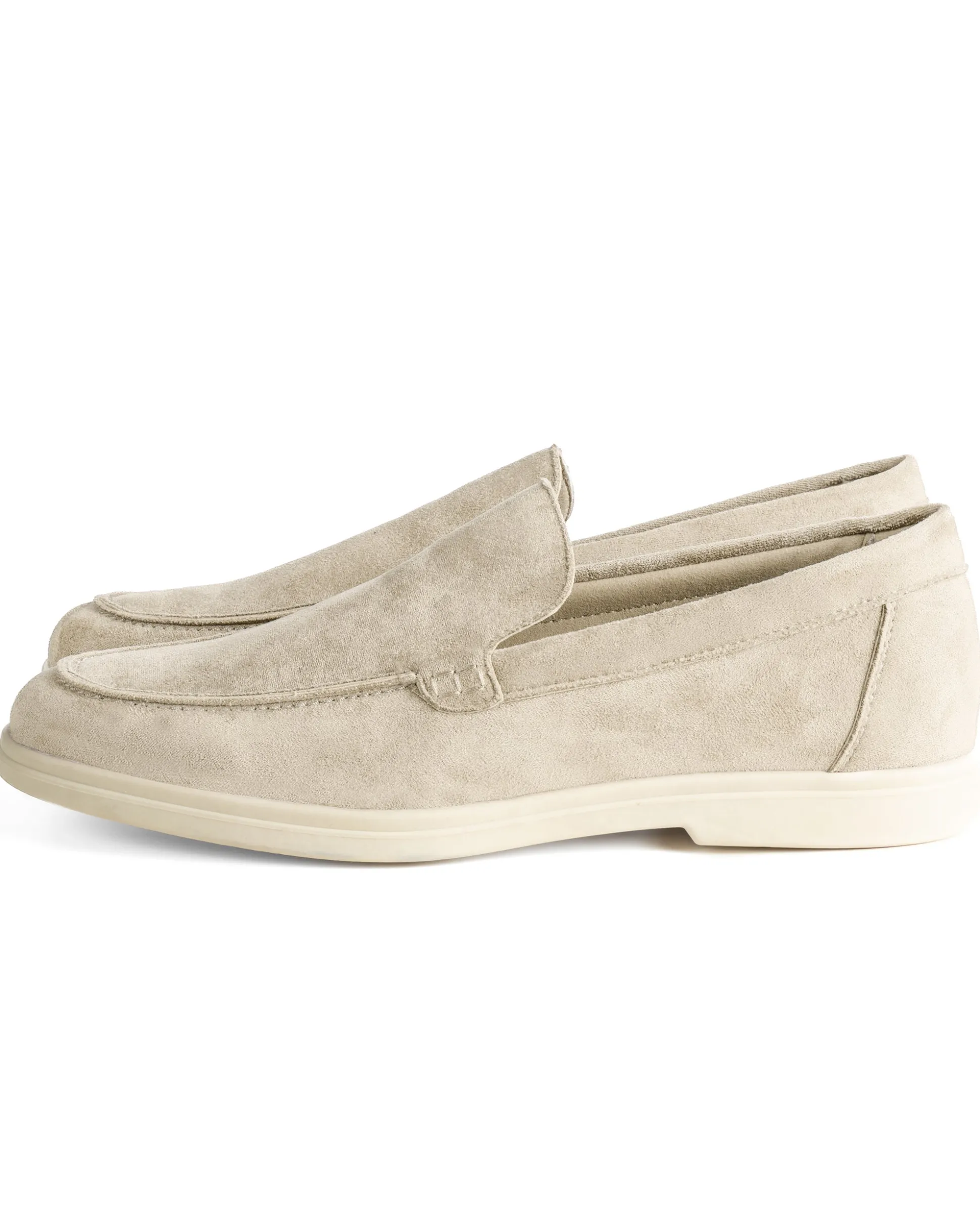 Mocassini college uomo scarpe camoscio eleganti cerimonia suola di gomma panna GIOSAL-S1319A