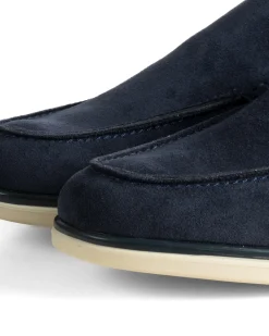 Mocassini college uomo scarpe camoscio eleganti cerimonia suola di gomma blu GIOSAL-S1313A
