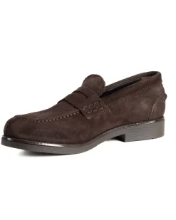 Mocassini College Uomo Scarpe Camoscio Eleganti Cerimonia Suola Di Gomma Casual Marrone GIOSAL-S1292A