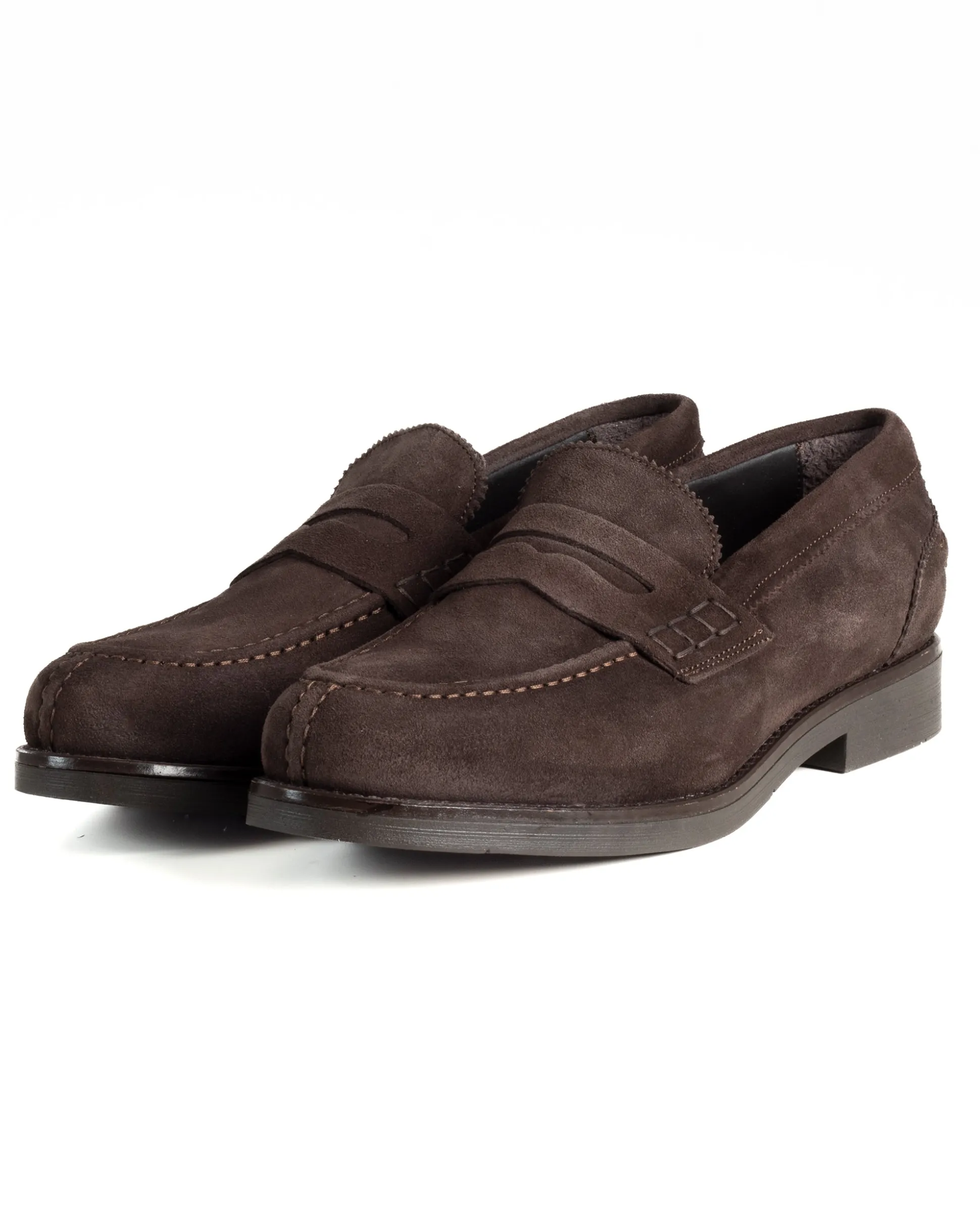 Mocassini College Uomo Scarpe Camoscio Eleganti Cerimonia Suola Di Gomma Casual Marrone GIOSAL-S1292A