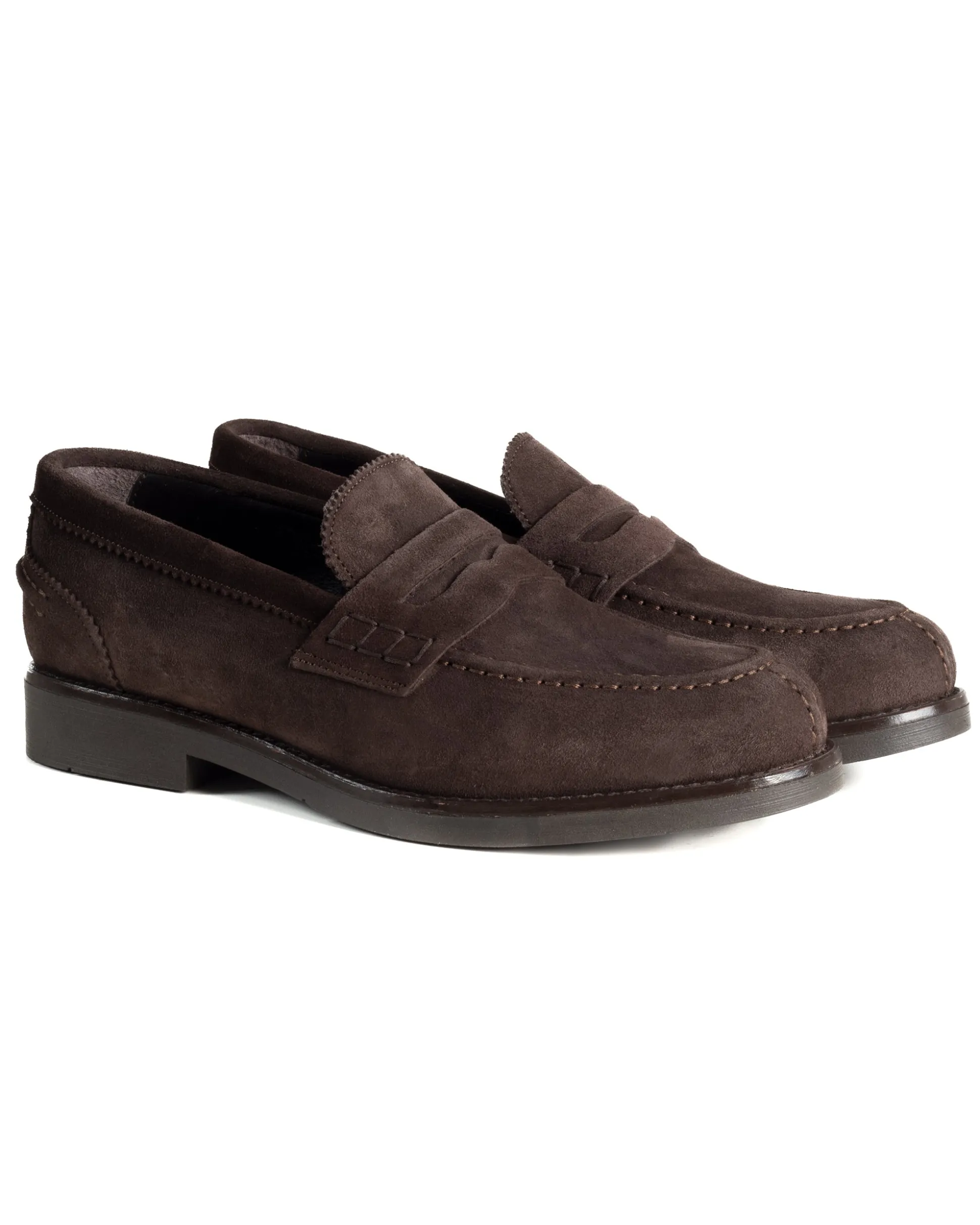 Mocassini College Uomo Scarpe Camoscio Eleganti Cerimonia Suola Di Gomma Casual Marrone GIOSAL-S1292A