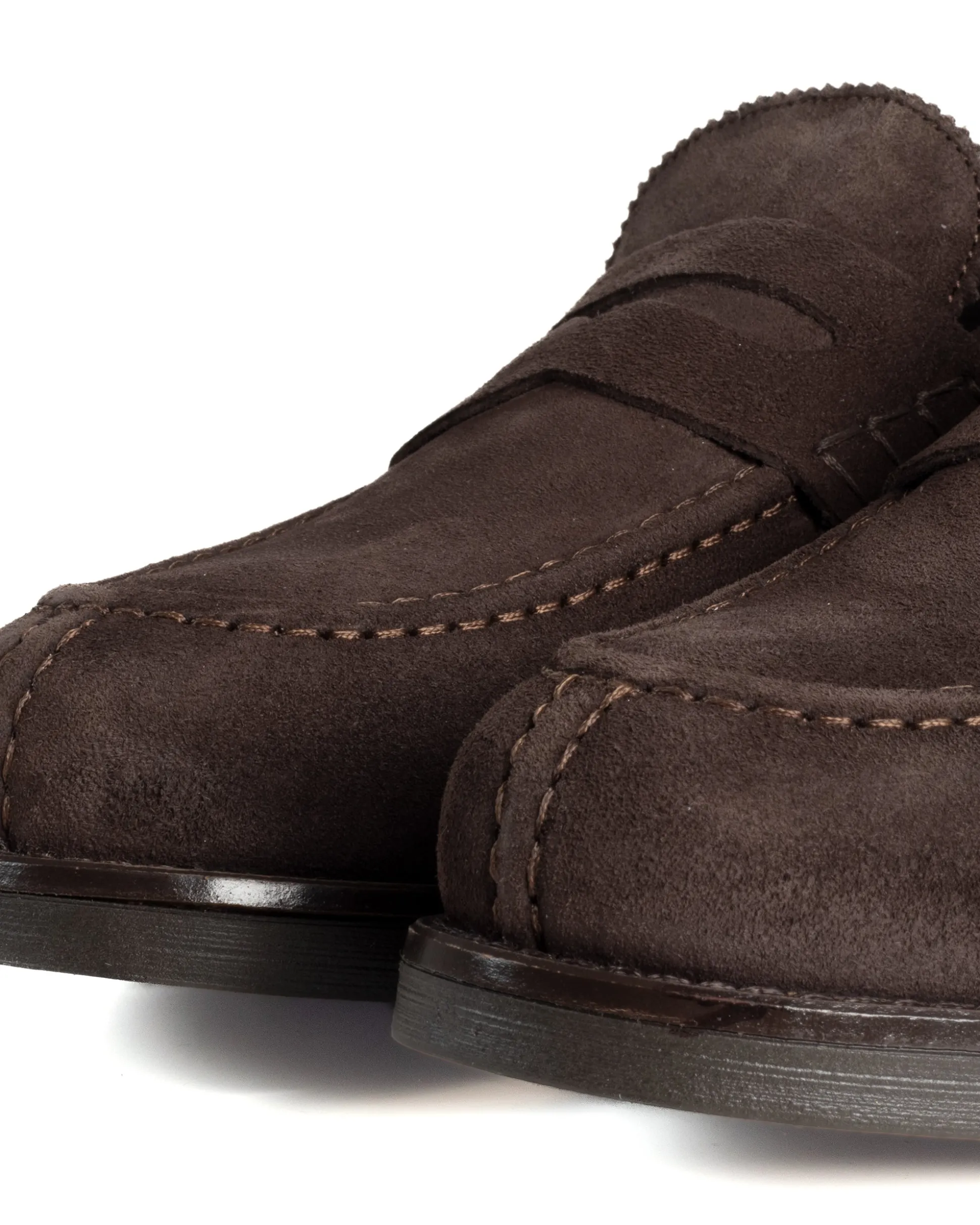 Mocassini College Uomo Scarpe Camoscio Eleganti Cerimonia Suola Di Gomma Casual Marrone GIOSAL-S1292A