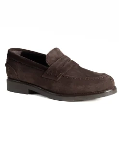 Mocassini College Uomo Scarpe Camoscio Eleganti Cerimonia Suola Di Gomma Casual Marrone GIOSAL-S1292A
