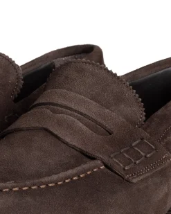 Mocassini College Uomo Scarpe Camoscio Eleganti Cerimonia Suola Di Gomma Casual Marrone GIOSAL-S1292A