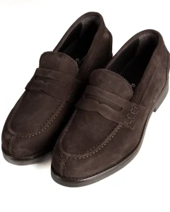 Mocassini College Uomo Scarpe Camoscio Eleganti Cerimonia Suola Di Gomma Casual Marrone GIOSAL-S1292A