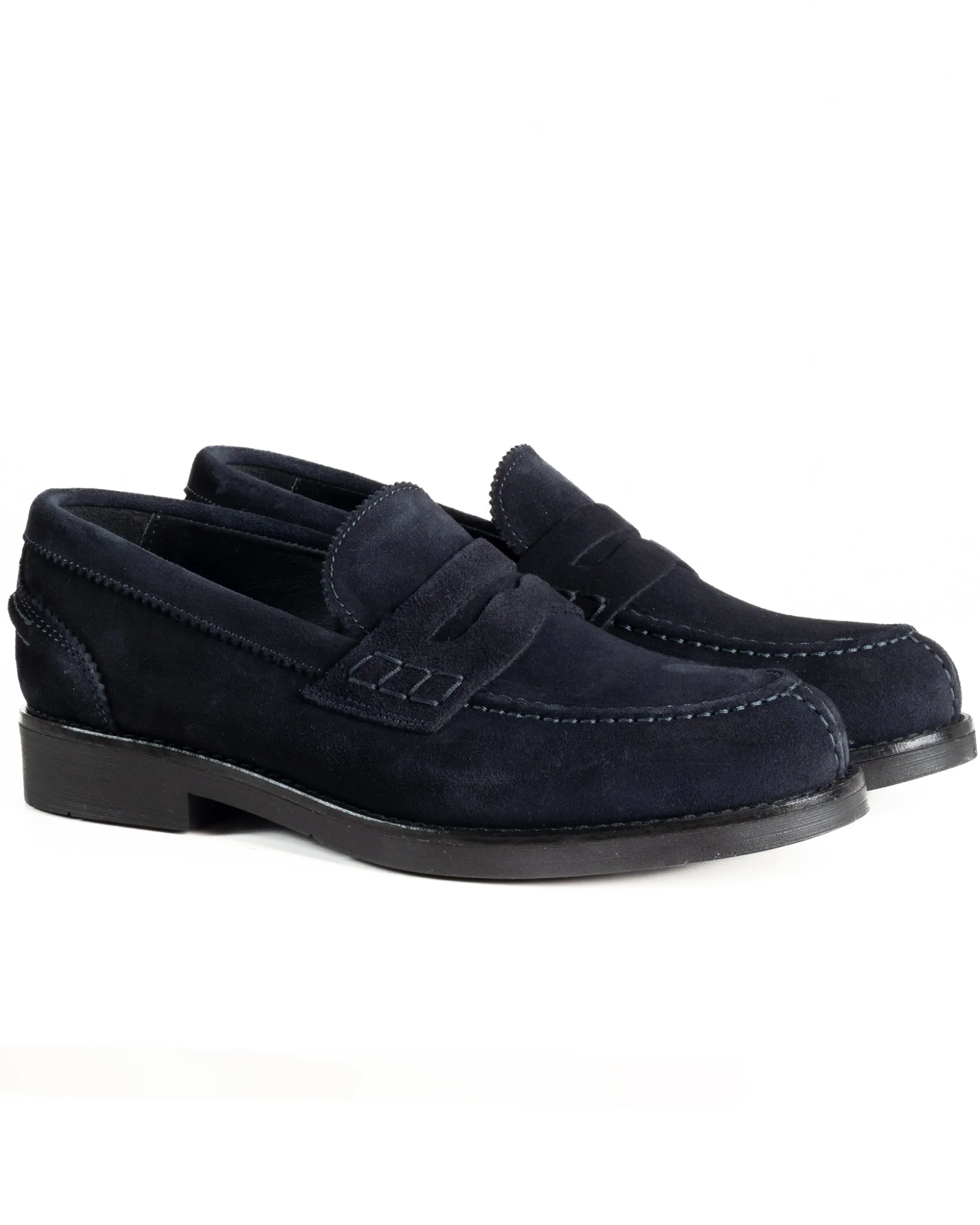 Mocassini College Uomo Scarpe Camoscio Eleganti Cerimonia Suola Di Gomma Casual Blu GIOSAL-S1290A