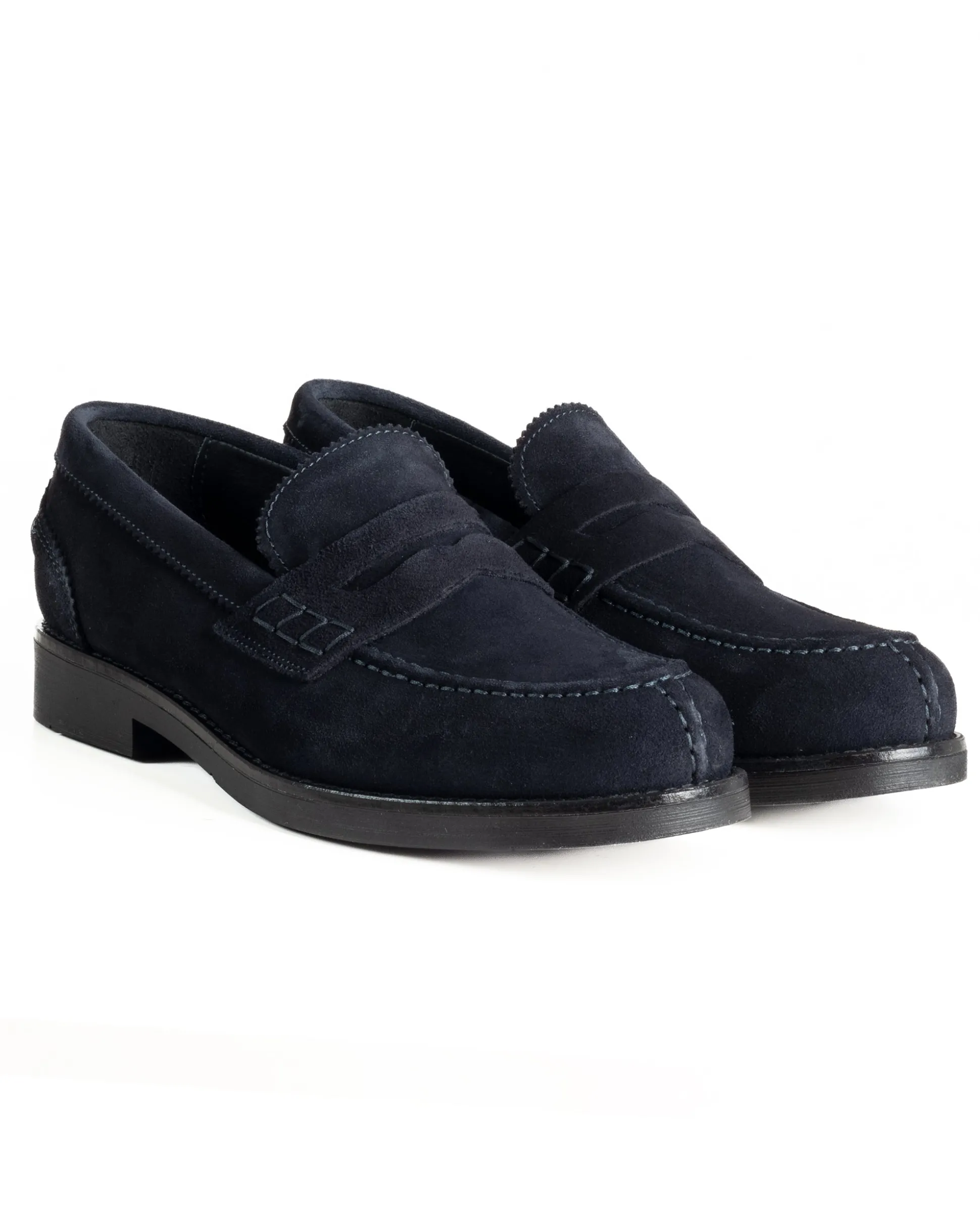 Mocassini College Uomo Scarpe Camoscio Eleganti Cerimonia Suola Di Gomma Casual Blu GIOSAL-S1290A