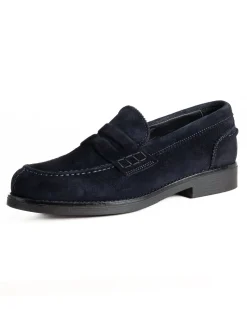 Mocassini College Uomo Scarpe Camoscio Eleganti Cerimonia Suola Di Gomma Casual Blu GIOSAL-S1290A