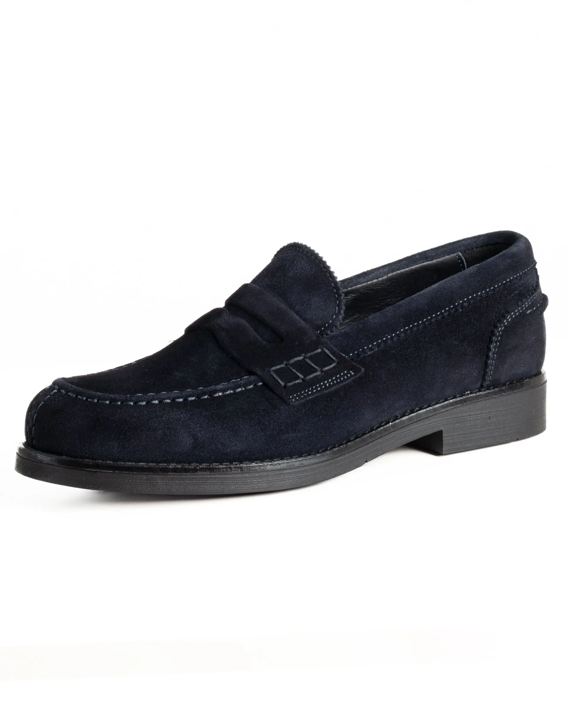 Mocassini College Uomo Scarpe Camoscio Eleganti Cerimonia Suola Di Gomma Casual Blu GIOSAL-S1290A