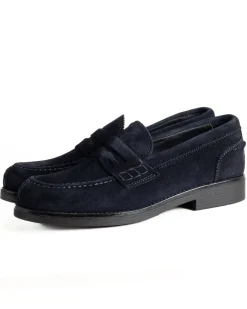 Mocassini College Uomo Scarpe Camoscio Eleganti Cerimonia Suola Di Gomma Casual Blu GIOSAL-S1290A