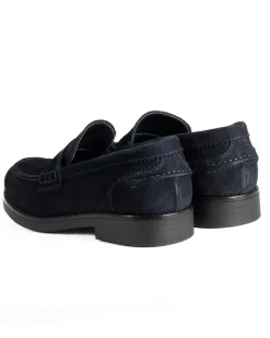 Mocassini College Uomo Scarpe Camoscio Eleganti Cerimonia Suola Di Gomma Casual Blu GIOSAL-S1290A