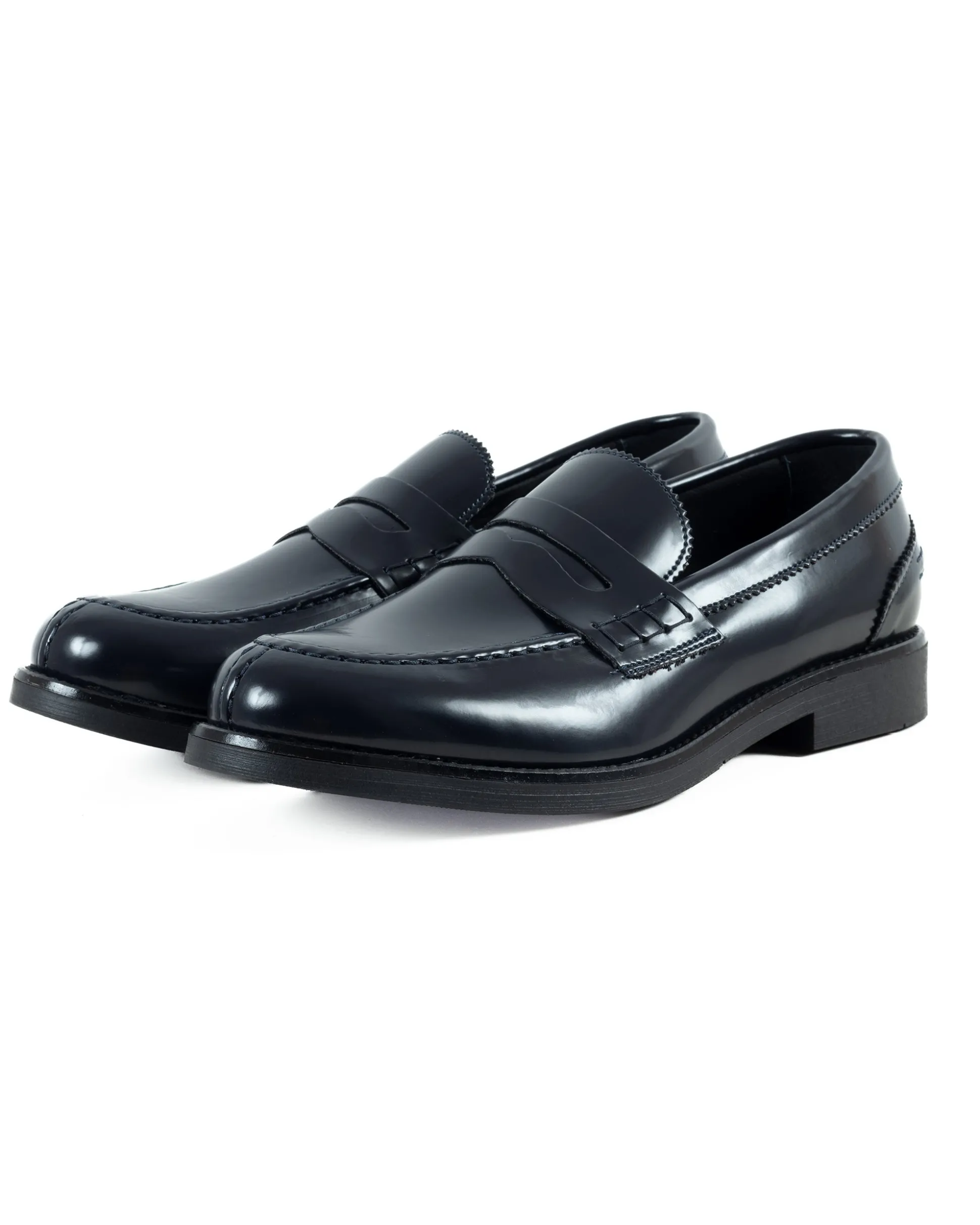 Mocassini College Uomo Scarpe Ecopelle Abrasivate Eleganti Cerimonia Suola Di Gomma Casual Blu GIOSAL-S1284A