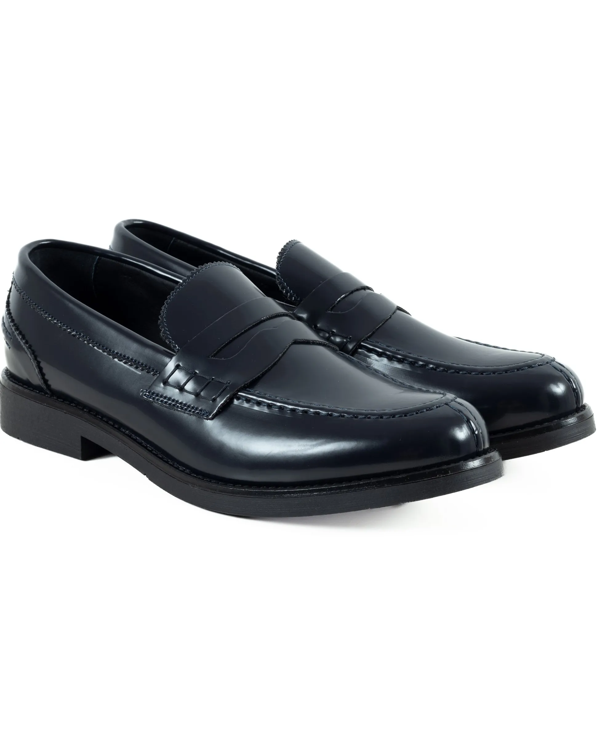 Mocassini College Uomo Scarpe Ecopelle Abrasivate Eleganti Cerimonia Suola Di Gomma Casual Blu GIOSAL-S1284A