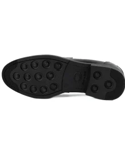 Mocassini College Uomo Scarpe Ecopelle Abrasivate Eleganti Cerimonia Suola Di Gomma Casual Nero GIOSAL-S1283A