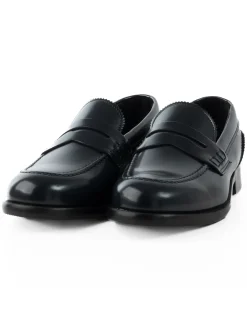 Mocassini College Uomo Scarpe Ecopelle Abrasivate Eleganti Cerimonia Suola Di Cuoio Casual Blu GIOSAL-S1261A
