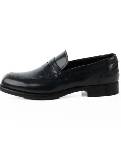 Mocassini College Uomo Scarpe Ecopelle Abrasivate Eleganti Cerimonia Suola Di Cuoio Casual Blu GIOSAL-S1261A