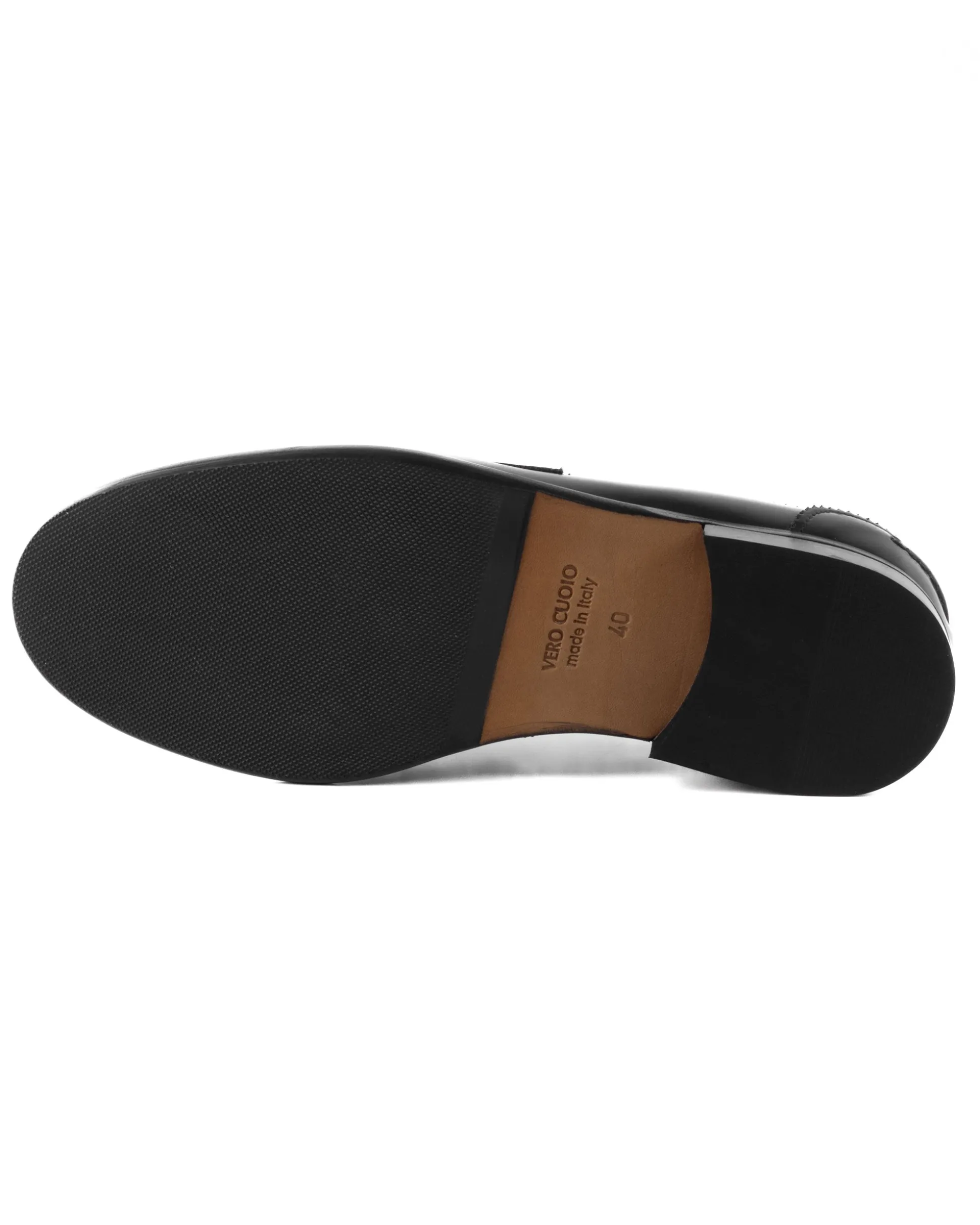 Mocassini College Uomo Scarpe Ecopelle Abrasivate Eleganti Cerimonia Suola Di Cuoio Casual Nero GIOSAL-S1260A