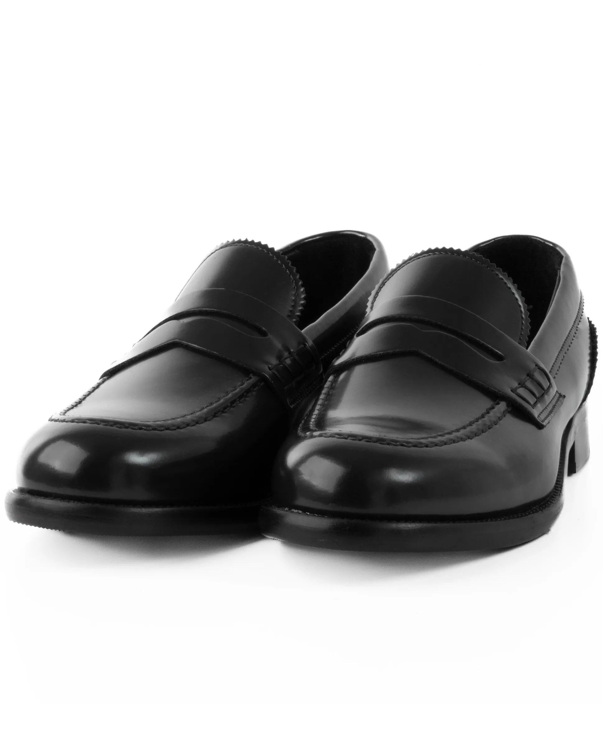 Mocassini College Uomo Scarpe Ecopelle Abrasivate Eleganti Cerimonia Suola Di Cuoio Casual Nero GIOSAL-S1260A