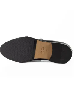 Mocassini Doppia Fibbia Uomo Scarpe Ecopelle Abrasivate Lucide Eleganti Cerimonia Suola Di Cuoio Casual Marrone GIOSAL-S1264A