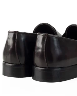 Mocassini Doppia Fibbia Uomo Scarpe Ecopelle Abrasivate Lucide Eleganti Cerimonia Suola Di Cuoio Casual Marrone GIOSAL-S1264A