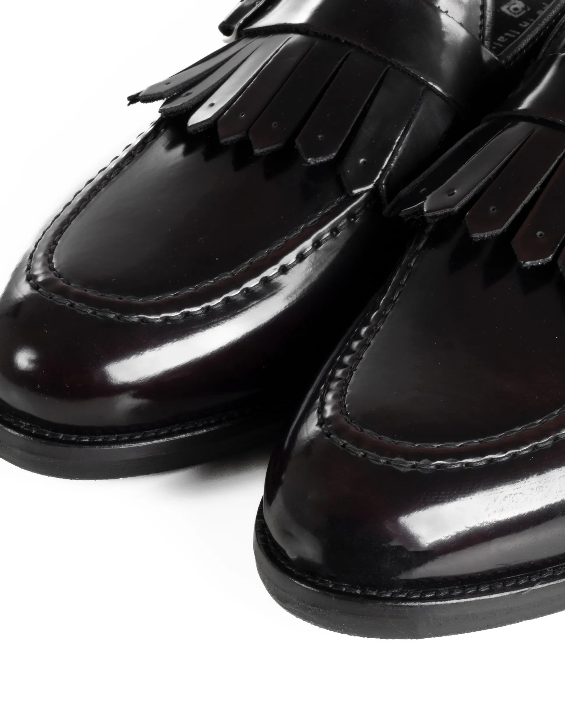 Mocassini Uomo Con Fibbia Frangia Scarpe Eleganti Ecopelle Abrasivate Cerimonia Suola Di Cuoio Casual Bordeaux GIOSAL-S1296A