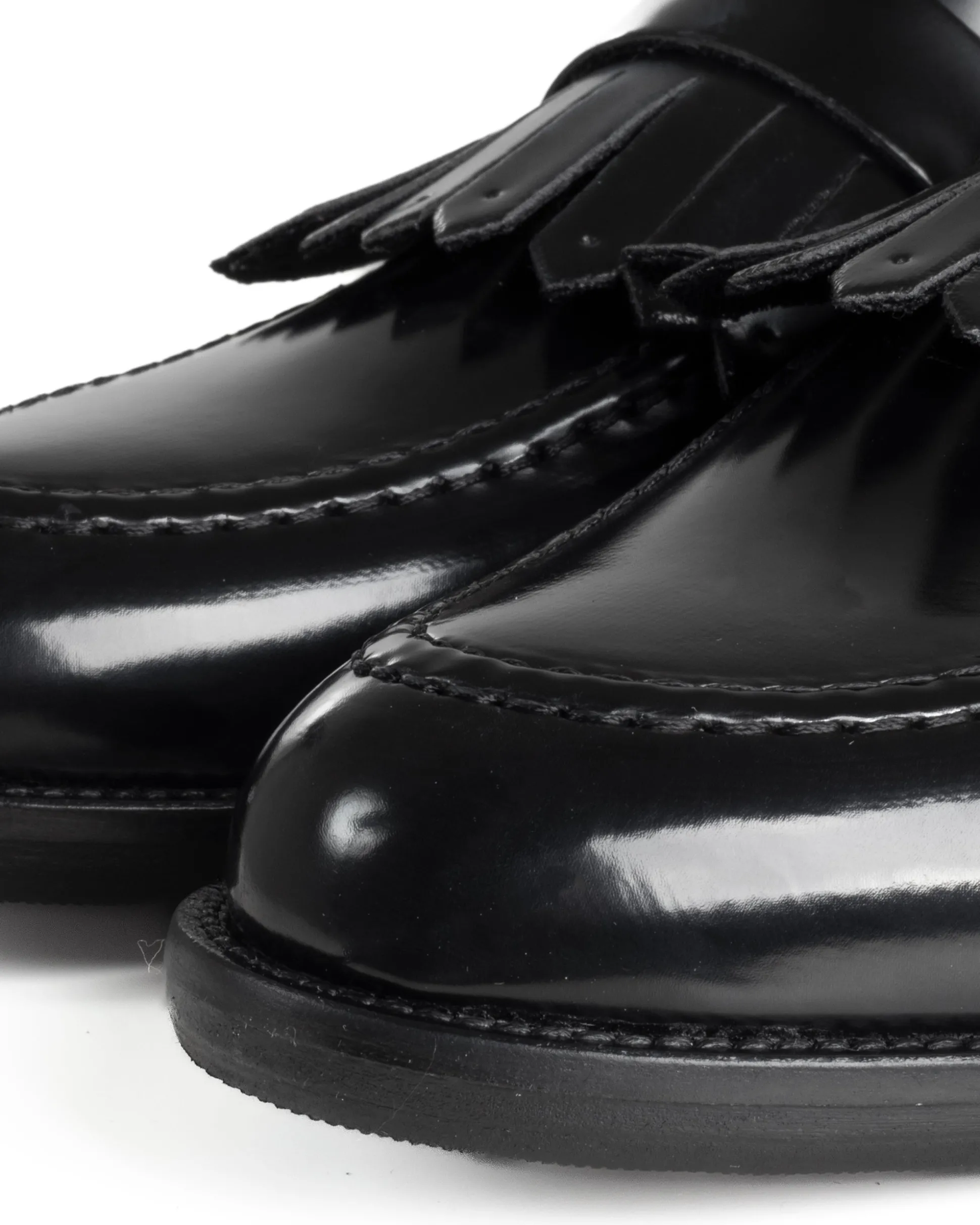 Mocassini Uomo Con Fibbia Frangia Scarpe Eleganti Ecopelle Abrasivate Cerimonia Suola Di Cuoio Casual Nero GIOSAL-S1295A