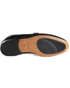 Mocassini Uomo Con Fibbia Frangia Scarpe Ecopelle Eleganti Pelle Vitello Intrecciata Cerimonia Suola Di Cuoio Con Ovalino Antiscivolo Casual Nero GIOSAL-S1288A