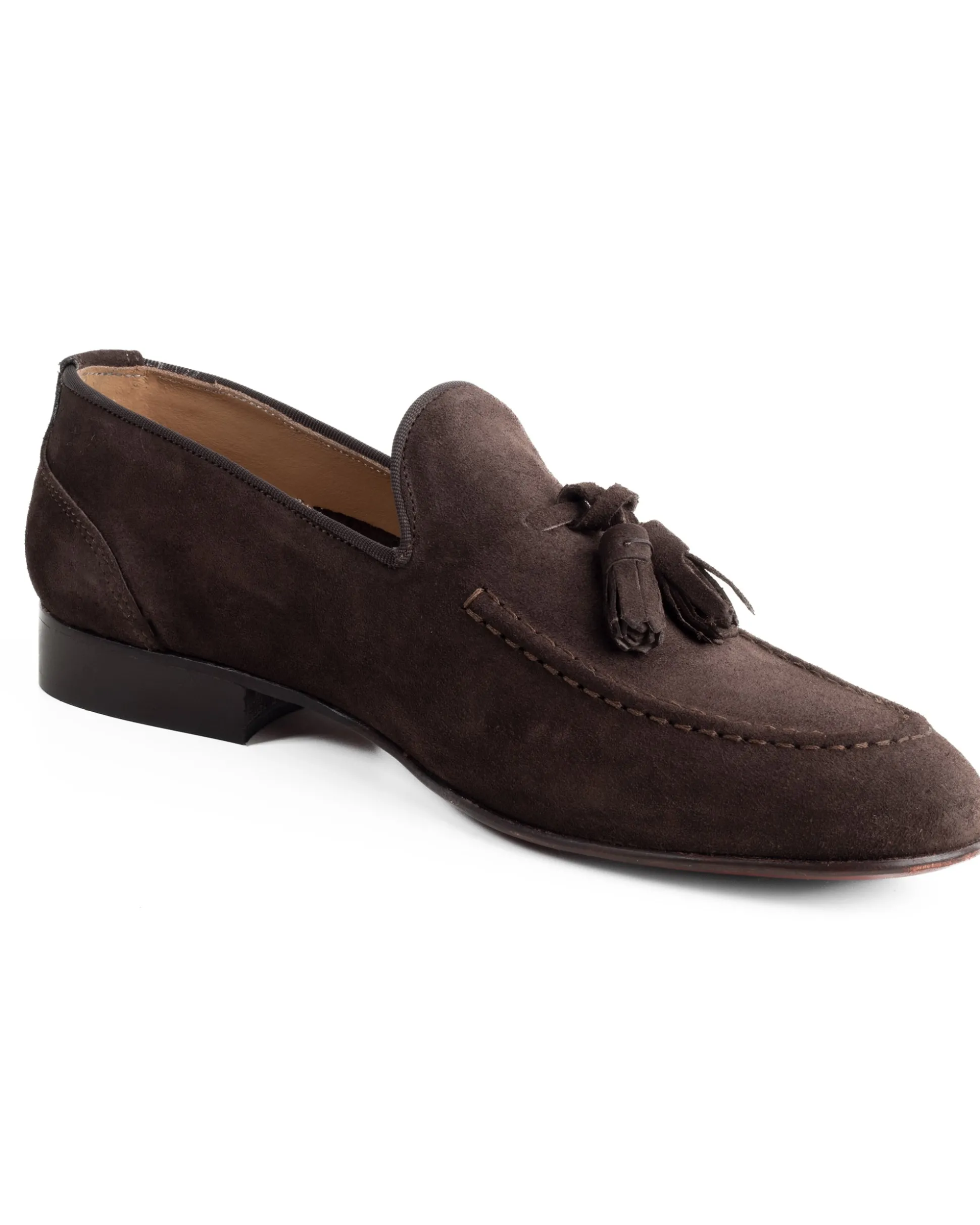 Mocassini Uomo Con Nappine Scarpe CamoscMocassini uomo con nappine scarpe camoscio eleganti cerimonia pelle scamosciata suola di cuoio con ovalino antiscivolo casual marrone GIOSAL-S1267A