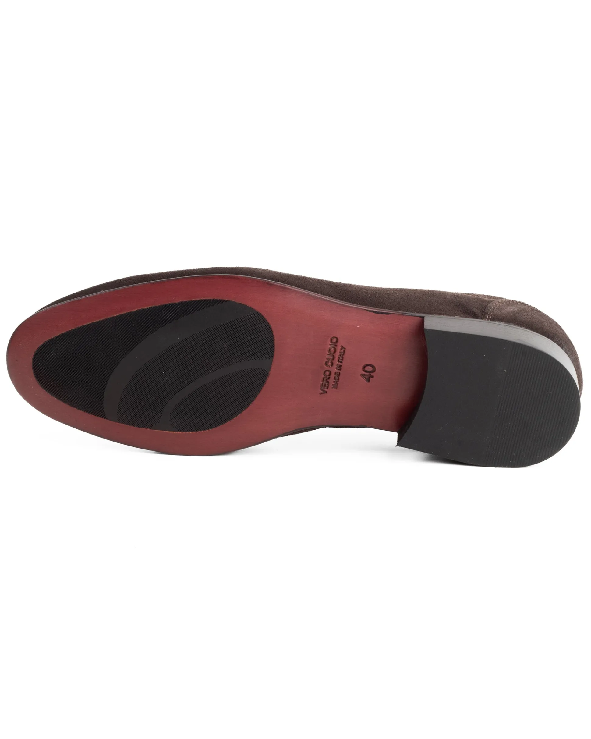 Mocassini Uomo Con Nappine Scarpe CamoscMocassini uomo con nappine scarpe camoscio eleganti cerimonia pelle scamosciata suola di cuoio con ovalino antiscivolo casual marrone GIOSAL-S1267A