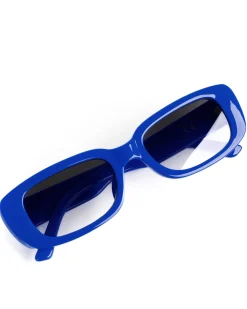 Occhiali da Sole Uomo Donna Unisex Casual Sunglasses Lenti Nero Squadrate Blu GIOSAL-OC1065A