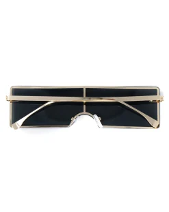 Occhiali da Sole Uomo Unisex Nero Lenti Scure Doppie Sunglasses GIOSAL-OC1008A