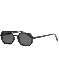 Occhiali da sole uomo unisex ottagonale doppio ponte lenti fumè nero GIOSAL-OC1101A