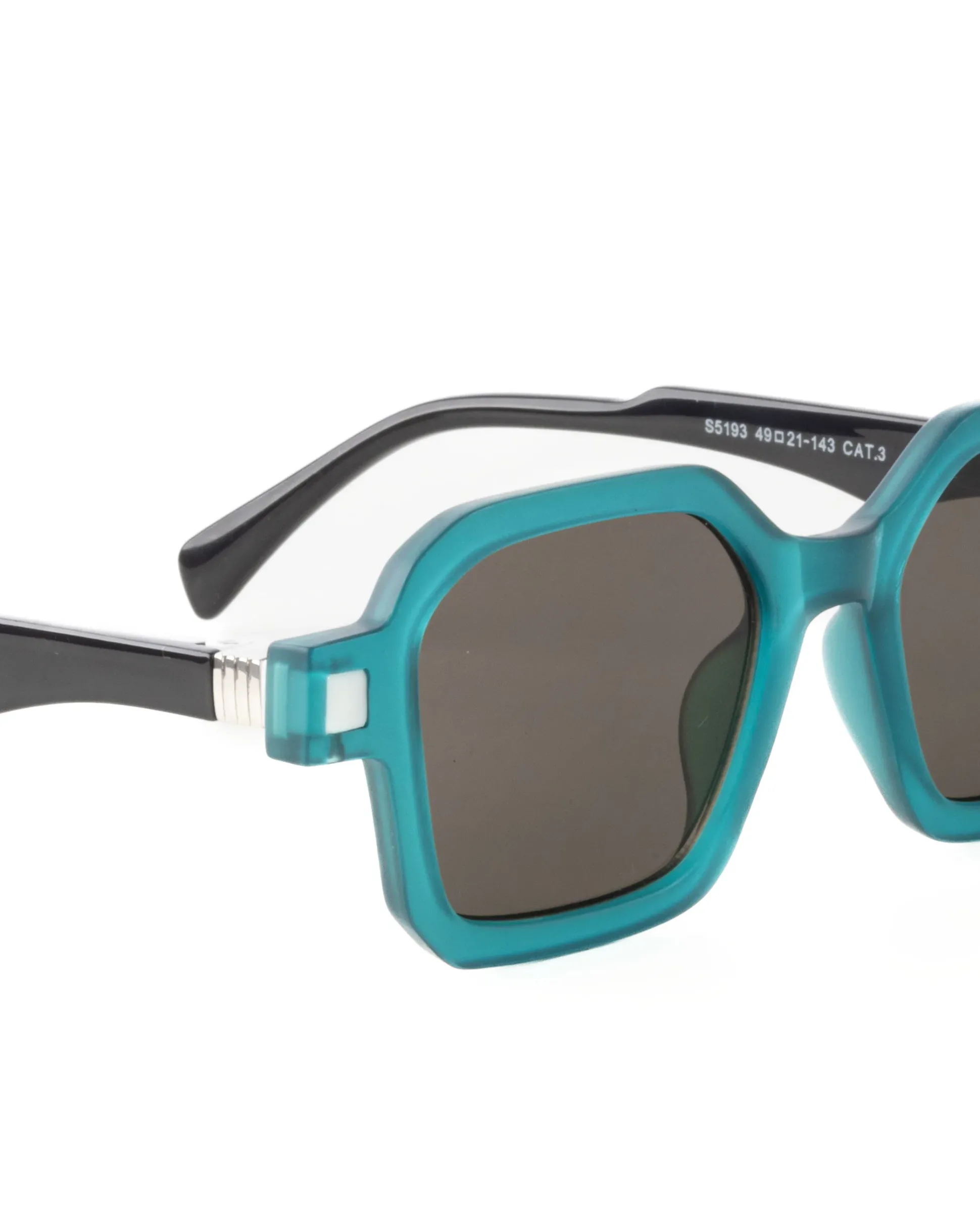 Occhiali da Sole Uomo Unisex Sunglasses Geometrici Squadrati Esclusivi Turchese GIOSAL-OC1086A