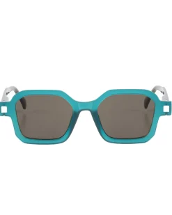 Occhiali da Sole Uomo Unisex Sunglasses Geometrici Squadrati Esclusivi Turchese GIOSAL-OC1086A