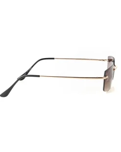 Occhiali da Sole Uomo Unisex Sunglasses Lenti Squadrate Casual Sottili Marrone GIOSAL-OC1082A