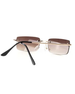 Occhiali da Sole Uomo Unisex Sunglasses Lenti Squadrate Casual Sottili Marrone GIOSAL-OC1082A