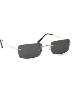 Occhiali da Sole Uomo Unisex Sunglasses Lenti Squadrate Casual Sottili Nero GIOSAL-OC1081A
