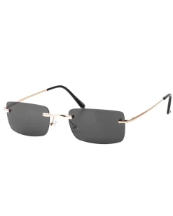 Occhiali da Sole Uomo Unisex Sunglasses Lenti Squadrate Casual Sottili Nero GIOSAL-OC1081A