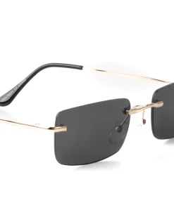 Occhiali da Sole Uomo Unisex Sunglasses Lenti Squadrate Casual Sottili Nero GIOSAL-OC1081A