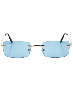Occhiali da Sole Uomo Unisex Sunglasses Lenti Blu Squadrate Sottili GIOSAL-OC1013A