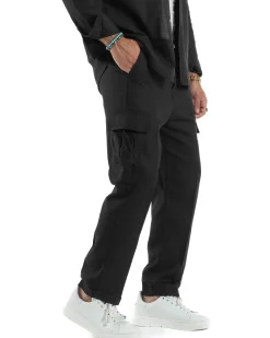 Outfit Camicia Pantaloni Cargo Lino OU2511A