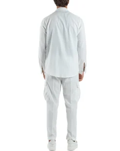 Outfit Camicia Pantaloni Cargo Lino OU2512A