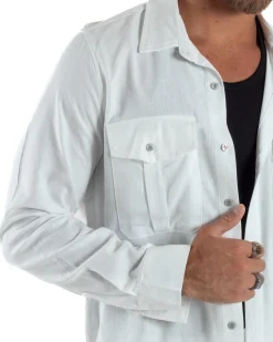 Outfit Camicia Pantaloni Cargo Lino OU2512A