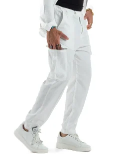 Outfit Camicia Pantaloni Cargo Lino OU2512A